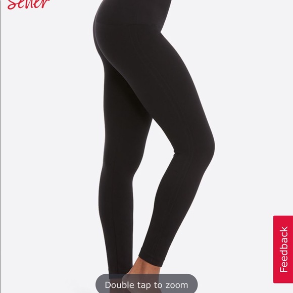 NWT Spanx Seamless Print Legging Black Medium - Picture 2 of 5